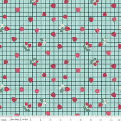 Berry Market Songbird Gingham Berries Yardage by Beverly McCullough for Riley Blake Designs