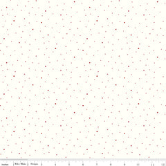 Dapple Dot Barn Red on White Yardage by the RBD Designers for Riley Blake Designs