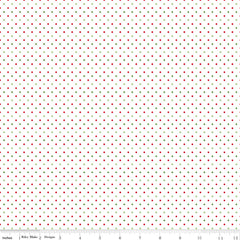 Swiss Dot Christmas on White Yardage by Riley Blake Designs