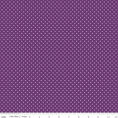 Swiss Dot White on Eggplant Yardage by Riley Blake Designs