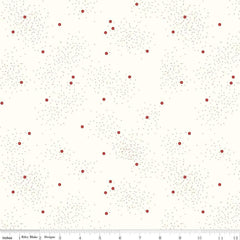 Dainty Daisy Cloud Barn Red Yardage by Beverly McCullough for Riley Blake Designs