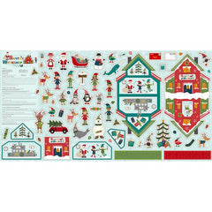 Santa's Workshop Felt Panel by Jennifer Long for Riley Blake Designs