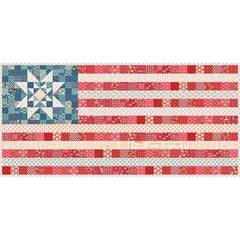 PREORDER Americana Oh Beautiful Flag Runner & Amber Waves Mini  Quilt Kit