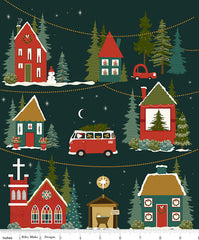 Christmas Is In Town Panel by Sandy Gervais for Riley Blake Designs