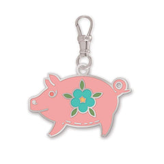 Mercantile Piggy Enamel  Happy Charm by Lori Holt