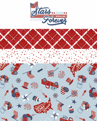 Stars and Stripes Forever Fat Quarter Bundle by Lori Whitlock for Riley Blake Designs