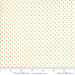 Essential Dots White Red/Green Yardage by Moda Fabrics