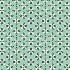 Prairie Christmas Teal A New Star Tree Yardage by Amanda Grace for Poppie Cotton Fabrics