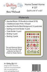 Home Sweet Home Quilt Pattern by A Quilting Life Designs