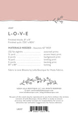 L-O-V-E Quilt Pattern by Lella Boutique