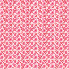 Calico Cowgirls Pink Paisley & Poppy Yardage by Lori Woods for Poppie Cotton Fabrics