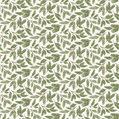 Prairie Christmas White Pine Boughs Tree Yardage by Amanda Grace for Poppie Cotton Fabrics