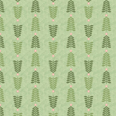 Prairie Christmas Green Oh Christmas Tree Yardage by Amanda Grace for Poppie Cotton Fabrics