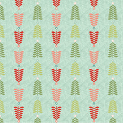 Prairie Christmas Teal Oh Christmas Tree Yardage by Amanda Grace for Poppie Cotton Fabrics