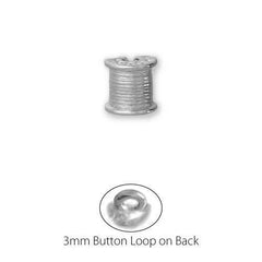 Spool of Thread Sterling Silver Coated Button