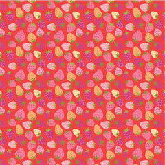 Calico Cowgirls Red Strawberry Pie Yardage by Lori Woods for Poppie Cotton Fabrics