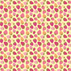 Calico Cowgirls Yellow Strawberry Pie Yardage by Lori Woods for Poppie Cotton Fabrics