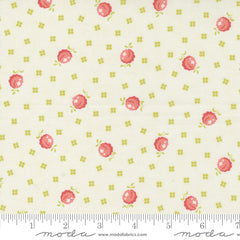 Stitched Vanilla Raspberry Floral Yardage by Fig Tree for Moda Fabrics