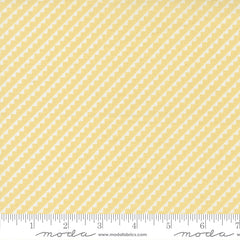Stitched Buttercup Pinked Stripe Yardage by Fig Tree for Moda Fabrics