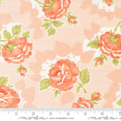 Cinnamon & Cream Peach Harvest Rose Yardage by Fig Tree & Co. for Moda Fabrics