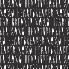 XOXO Black Handwritten XOXO yardage by Camelot Fabrics
