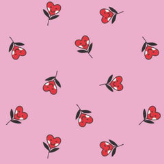 XOXO Pink Heart Blossom yardage by Camelot Fabrics