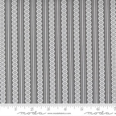 Buttercup & Slate Slate Lacey Stripe Yardage by Corey Yoder for Moda Fabrics