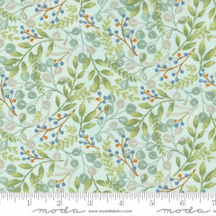 Harvest Wishes Aqua Fall Foliage Yardage by Deb Strain for Moda Fabrics