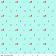 Quilt Fair Aqua Ribbons Yardage by Tasha Noel for Riley Blake Designs