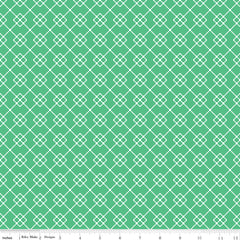 Quilt Fair Green Quilty Chain Yardage by Tasha Noel for Riley Blake Designs