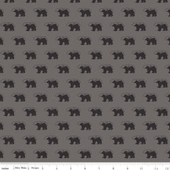 Into The Woods Gray Bears Yardage by Lori Whitlock for Riley Blake Designs