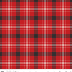 Into The Woods Red Tartan Yardage by Lori Whitlock for Riley Blake Designs