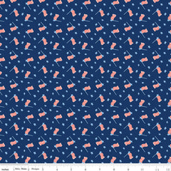 Red White & Bang! Navy Flags Yardage by Sandy Gervais for Riley Blake Designs