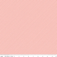 Daybreak Coral Stripes Yardage by Fran Gulick for Riley Blake Designs