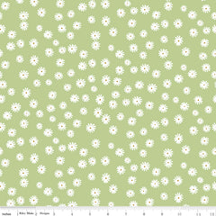 Flower Garden Green Daisies Yardage by Echo Park Paper Co. for Riley Blake Designs