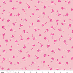 Sunshine Blvd Pink Palm Trees Yardage by Amber Kemp-Gerstel for Riley Blake Designs