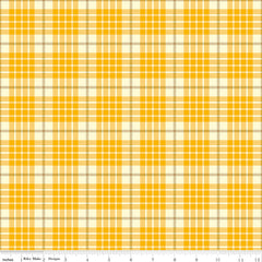 Awesome Autumn Saffron Plaid Yardage by Sandy Gervais for Riley Blake Designs