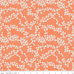 With A Flourish Salmon Blossoms Yardage by Simple Simon and Co. for Riley Blake Designs