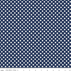 Small Dots Navy Yardage by Riley Blake Designs