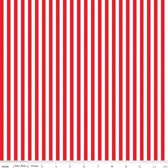 Stripe 1/4" Red Yardage by Riley Blake Designs