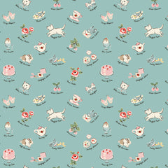 My Favorite Things Blue Favorite Things Yardage by Lori Woods for Poppie Cotton Fabrics