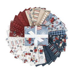 Red White And True Fat Quarter Bundle by Dani Mogstad for Riley Blake Designs
