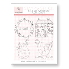 Stamp and Stitch Gingham Farmhouse Collection by Poppie Cotton