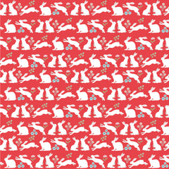 Poppie's Patchwork Club Red Peter Rabbit Yardage by Lori Woods for Poppie Cotton Fabrics