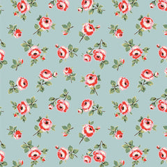 My Favorite Things Blue Rose Petal Yardage by Lori Woods for Poppie Cotton Fabrics