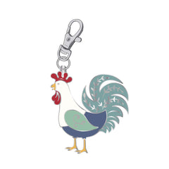 Cookbook Rooster Enamel Charm by Lori Holt